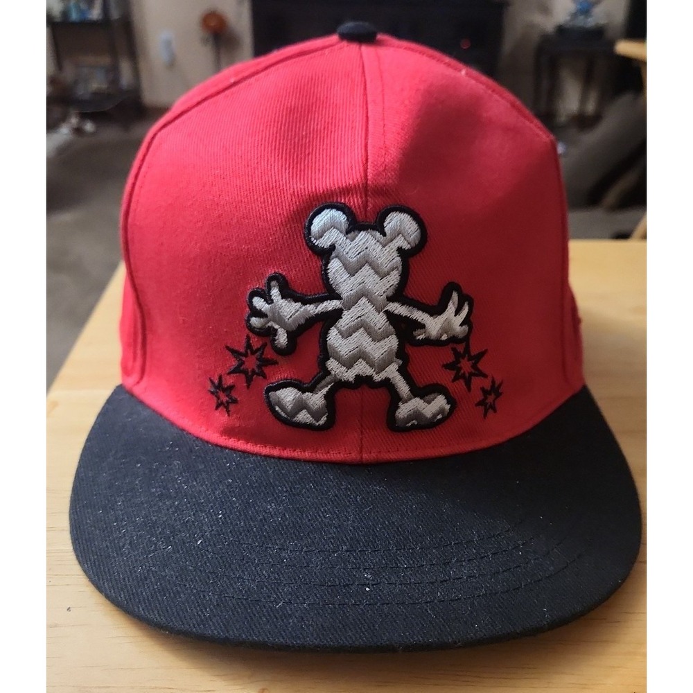 Disney Parks Mickey Mouse Red Snapback Baseball Cap